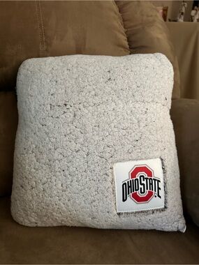 Luxurious Ohio State Frosty Throw Pillow—Size 16X14 Inches